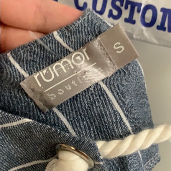 LF Denim Style Striped Tank Top - Picture 4 of 4